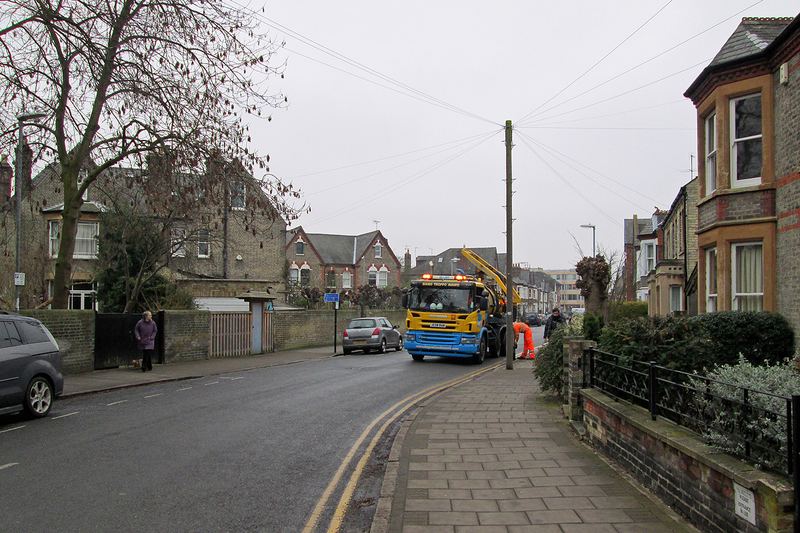 Drain cleaning in Glisson Road - geograph.org.uk - 3347169